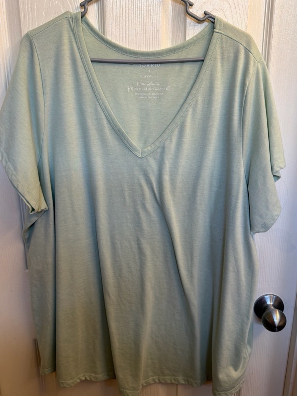 torrid Mint Sage V-Neck Short Sleeve Tee